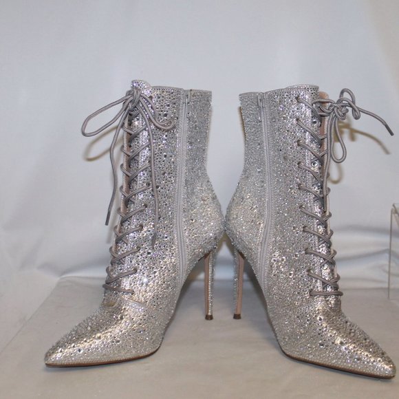 |Steve Madden VALENCY-R RHINESTONES  CRYSTAL Booties Ankle Boot Shoes Heels - Picture 6 of 11